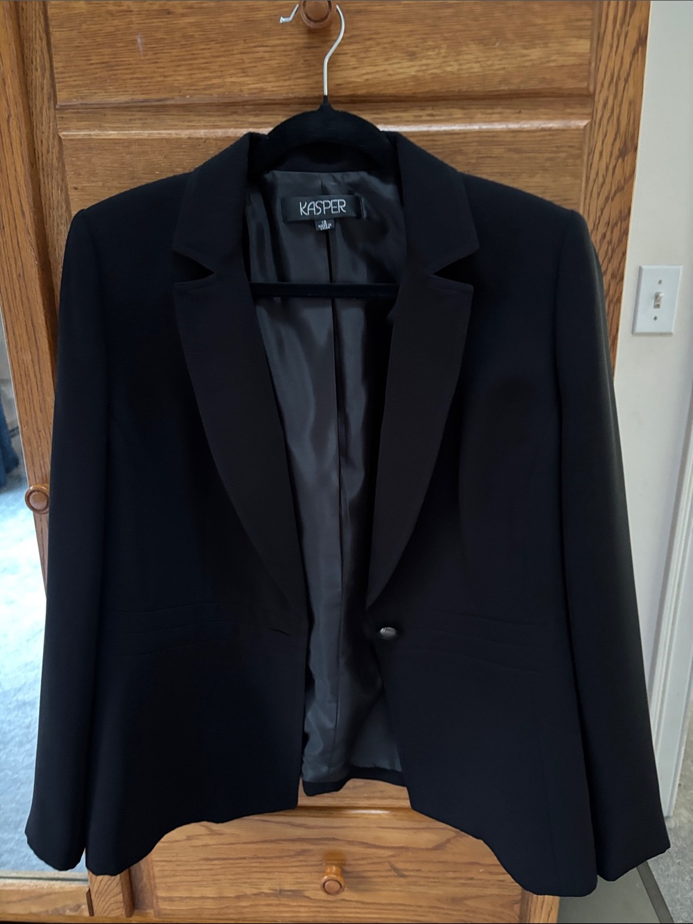 Kasper Black Single-Button Women's Blazer